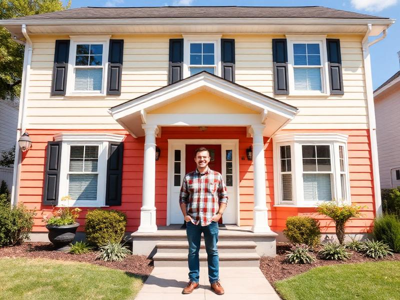 Happy customer with freshly painted home